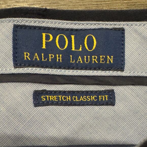 Polo Ralph Lauren Mens Stretch Classic Fit Pants 34X30 Navy Blue Chino Trousers - Picture 3 of 9